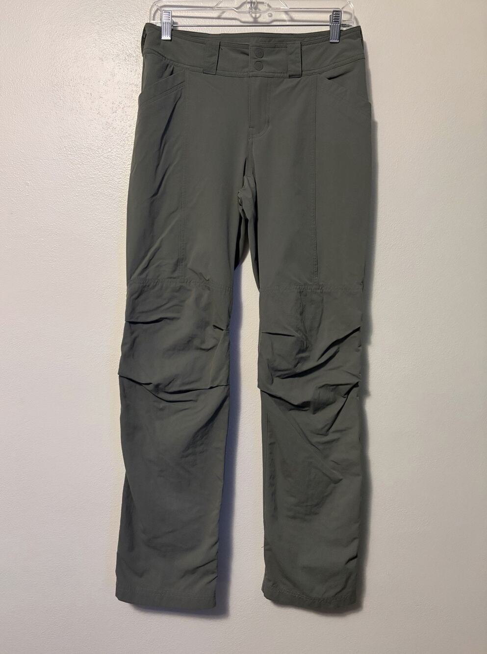 REI Co-op Screeline Hybrid Pants Womens 2 Green Hiking Trail Roll Up See Picture